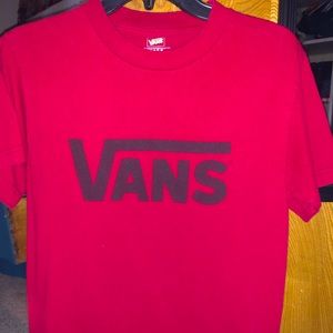 Red vans tee